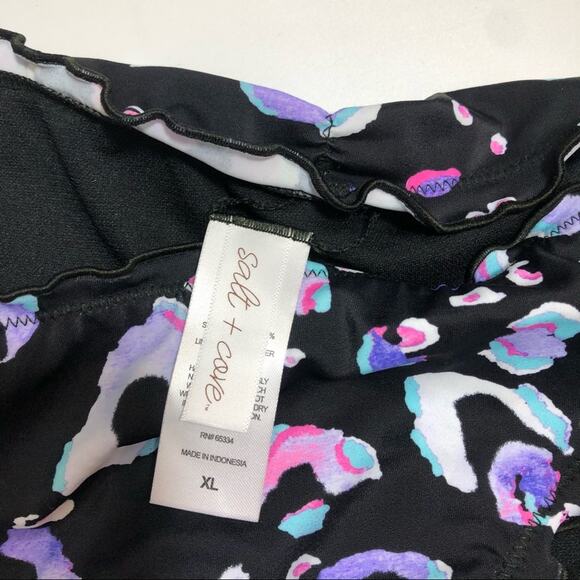 Salt+Cove LEOPARD Animal Ruffle Bikini Swim Bottom - Picture 4 of 7